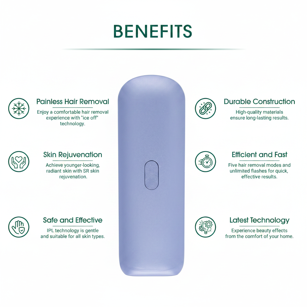 Laser IPL Hair Removal – 999,000 Flashes, Painless & Long‑Lasting Results